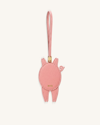 Breloque de sac Petit Cochon joueur - Rose