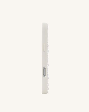 Coque de téléphone perle coquillage pastel - Blanc