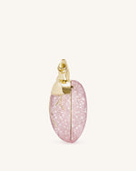 Maren sac à bandoulière en forme de cœur avec cristaux artificiels - Rose