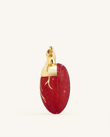 Sac Maren en forme de cœur en cristal artificiel – Rouge