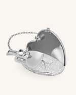 Sac en forme de cœur en cristal artificiel Maren - Argent