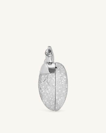 Sac en forme de cœur en cristal artificiel Maren - Argent