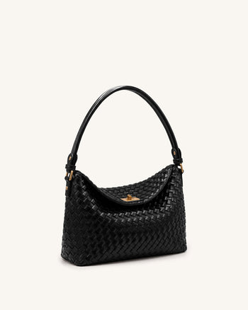 Lucia Sac Hobo tressé - Noir