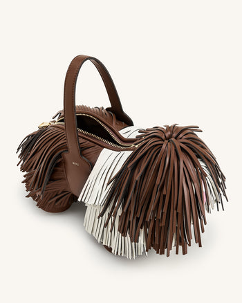 Sac à main Nita en forme de chiot – Marron caramel