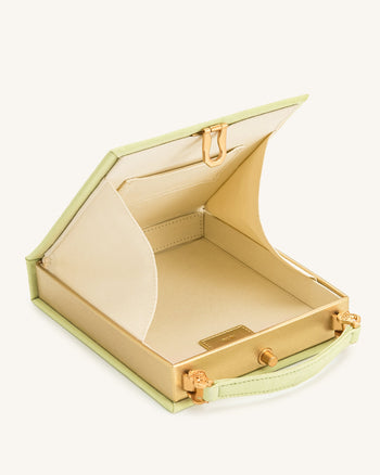 Taya-Sac Clutch en forme de livre à motif de chiot - Vert clair