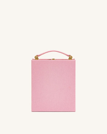 Taya Pochette en forme de livre à motif chat tigré – Rose