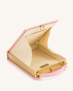 Taya Pochette en forme de livre à motif chat tigré – Rose