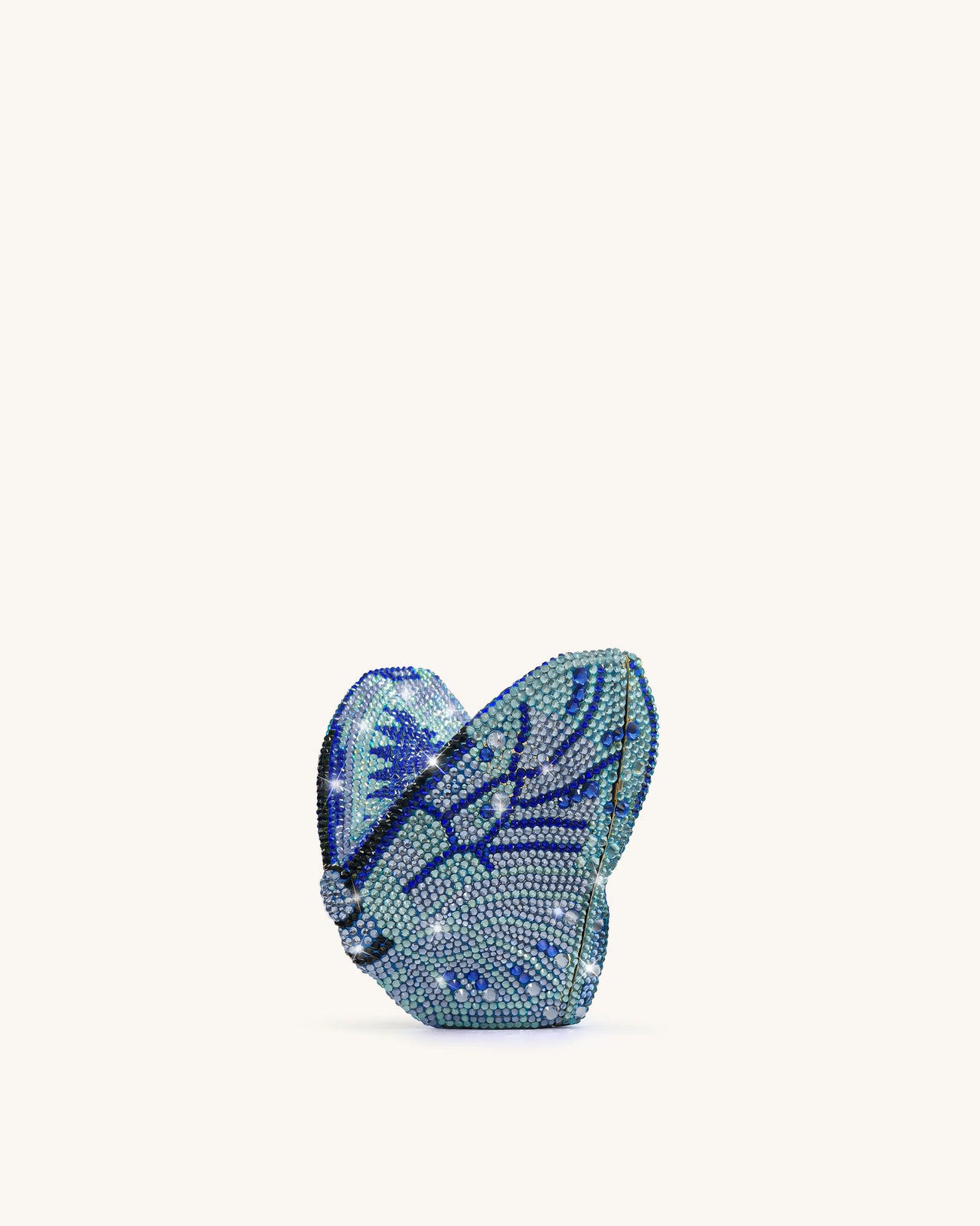 Paisley Pochette Papillon Cristal - Bleu