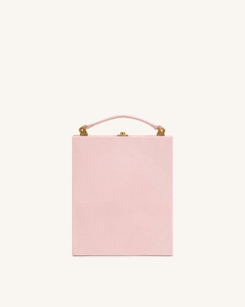 Sac Pochette Taya en forme de livre avec motif perroquet tropical – Rose