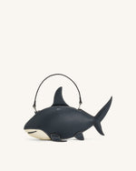 Sac à poignée supérieure Nerys effet requin – Bleu Foncé