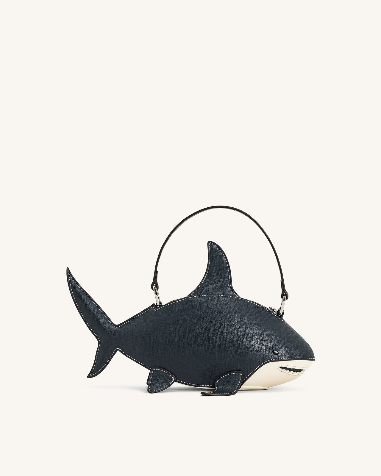 Sac à poignée supérieure Nerys effet requin – Bleu Foncé