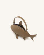 Sac Nerys à poignée supérieure effet requin - Marron clair