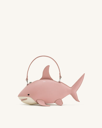 Sac Nerys à poignée supérieure effet requin - Rose