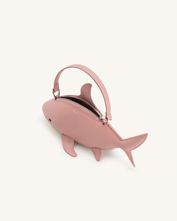 Sac Nerys à poignée supérieure effet requin - Rose