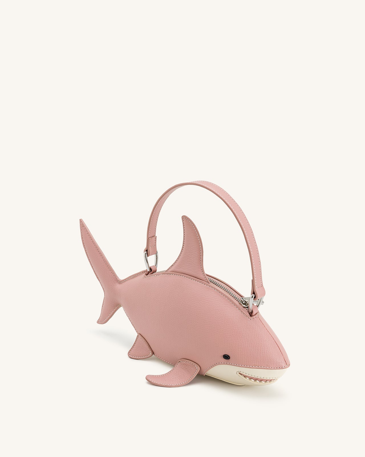 Sac Nerys à poignée supérieure effet requin - Rose
