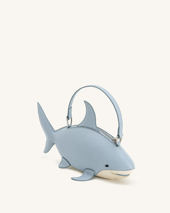 Sac Nerys à poignée supérieure effet requin - Bleu clair