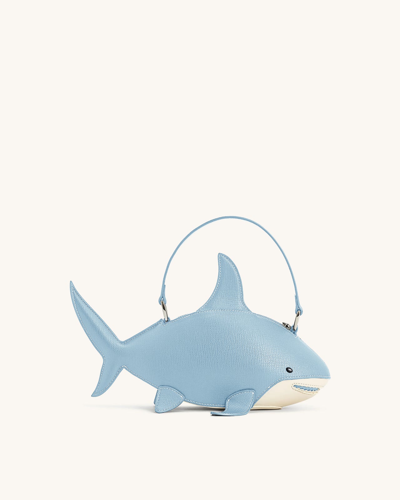 Sac Nerys à poignée supérieure effet requin - Bleu clair