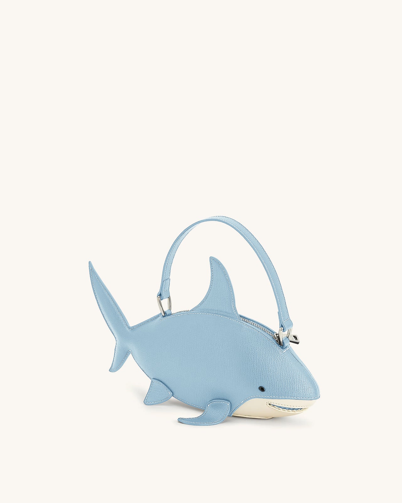 Sac Nerys à poignée supérieure effet requin - Bleu clair
