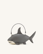 Sac Nerys à poignée supérieure effet requin - Gris