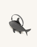 Sac Nerys à poignée supérieure effet requin - Gris