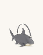 Sac Nerys à poignée supérieure effet requin - Gris