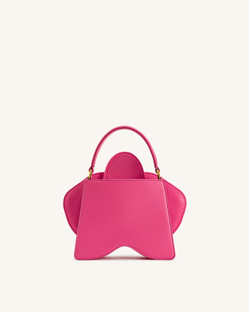Flora Sac à main à poignée supérieure en forme d’orchidée – Rose