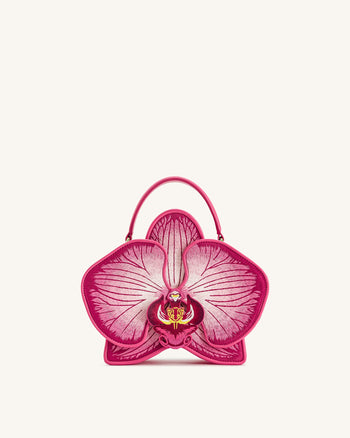Flora Sac à main à poignée supérieure en forme d’orchidée – Rose