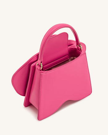 Flora Sac à main à poignée supérieure en forme d’orchidée – Rose