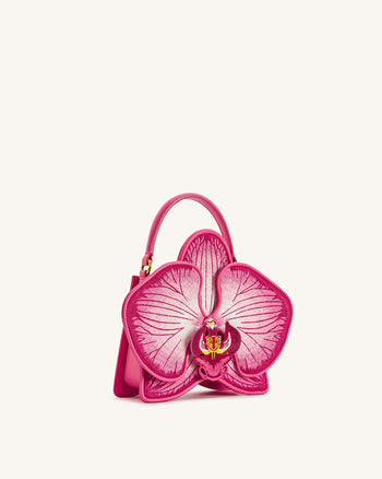 Flora Sac à main à poignée supérieure en forme d’orchidée – Rose