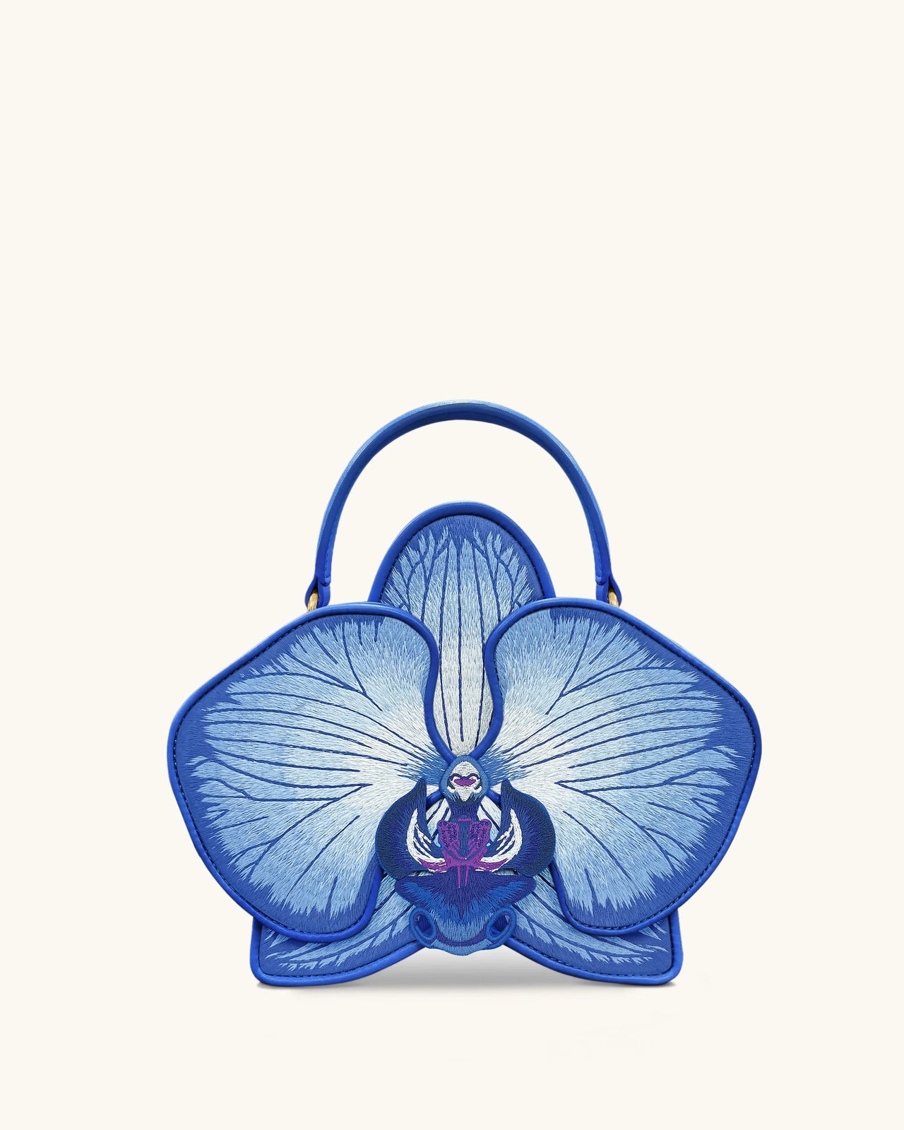 Sac à Main Flora en Forme d'Orchidée - Bleu