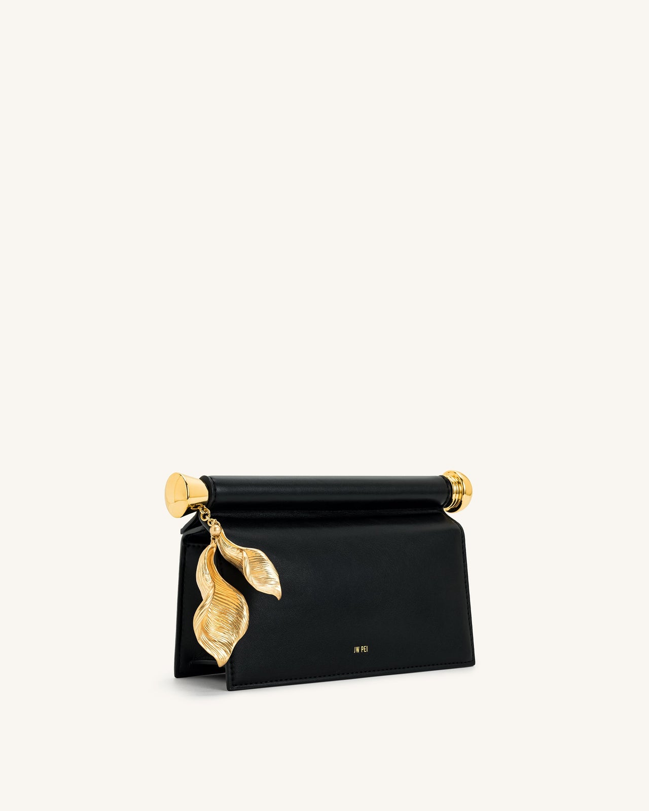 Pochette Holly ornée d'un pendentif en métal - Noir