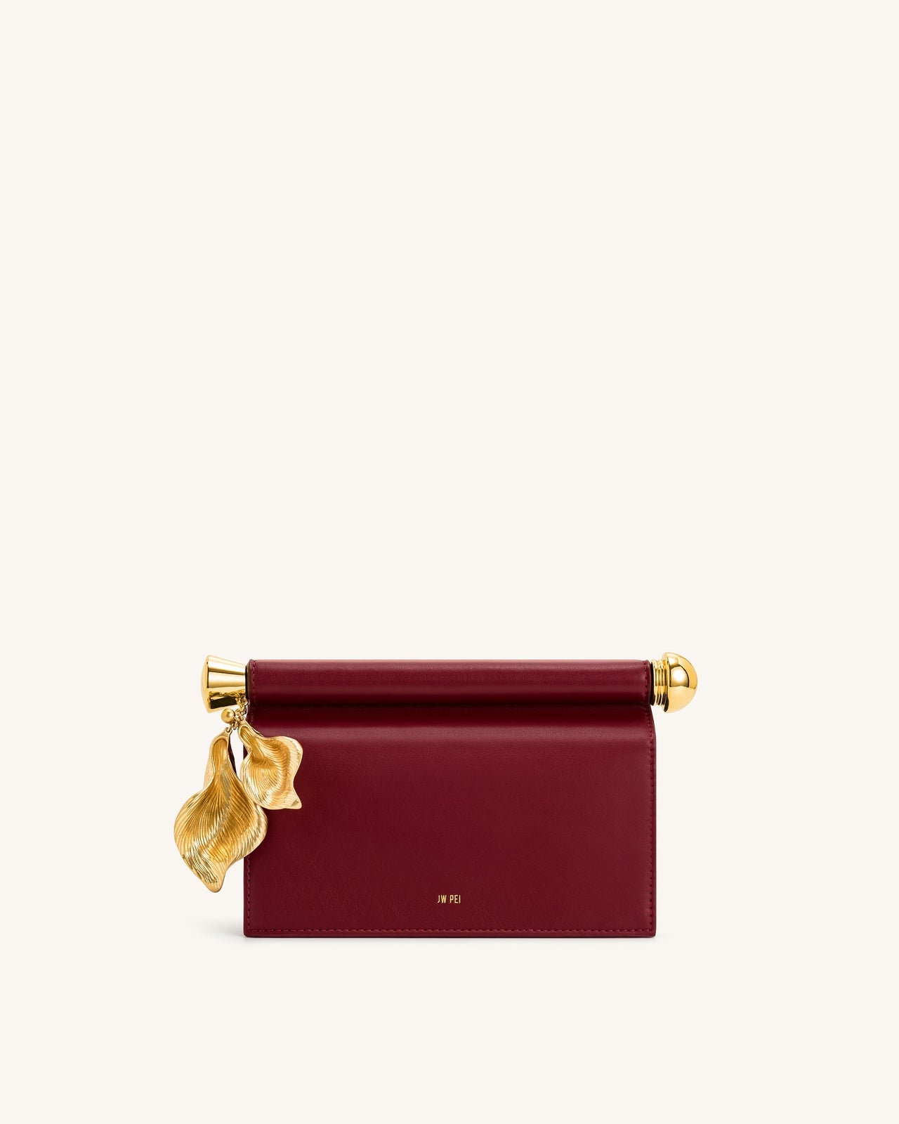 Pochette Holly ornée d'un pendentif en métal - Bordeaux