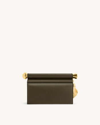 Pochette décorée d'un pendentif en métal Holly - Olive foncé