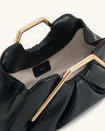 Pochette à cadre métallique lilas - Noir