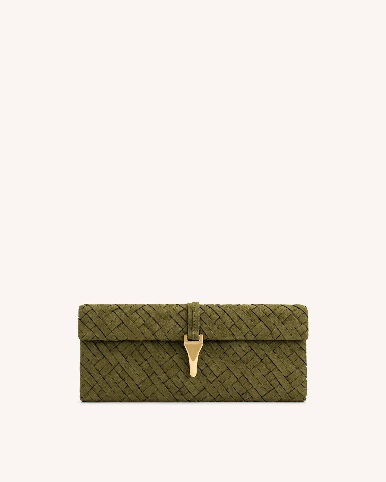 Pochette tissée Zaria - Olive foncé