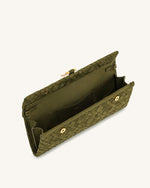 Pochette tissée Zaria - Olive foncé