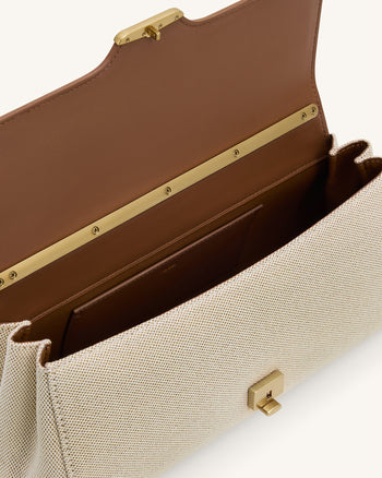 Sac à bandoulière Eloise - Toile marron