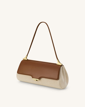 Sac à bandoulière Eloise - Toile marron