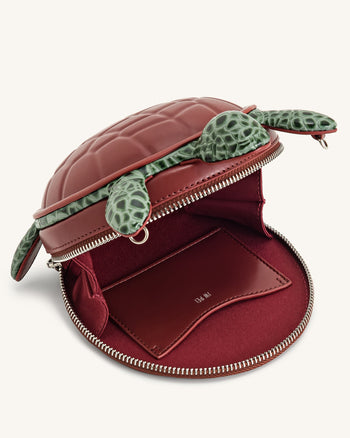 Sac à Main Ava en Forme de Tortue - Marron