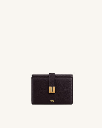 Hana Portefeuille avec détails métalliques - Marron foncé