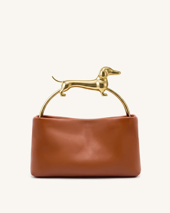 Maeve Sac à poignée teckel - Cognac