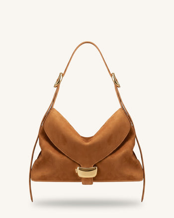 Sienna Sac hobo en faux daim - Marron
