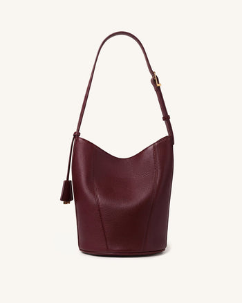 Zora Sac seau grainé - Bordeaux profond