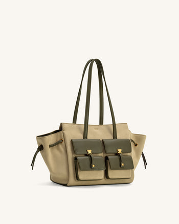 Sac fourre-tout en daim synthétique Linda - Vert