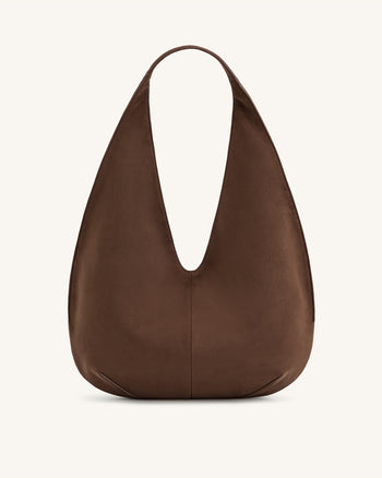 Sac Hobo Dara en Suède Synthétique - Brun Moka