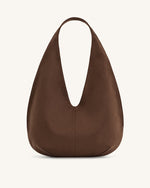 Sac Hobo Dara en Suède Synthétique - Brun Moka