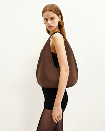 Sac Hobo Dara en Suède Synthétique - Brun Moka