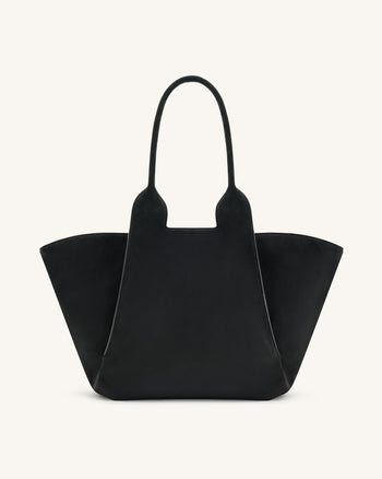 Sac fourre-tout en suédine Cara - Noir