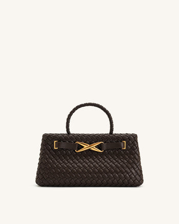 Sac Tote Tissé Elora - Marron Foncé