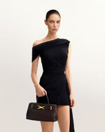 Sac Tote Tissé Elora - Marron Foncé